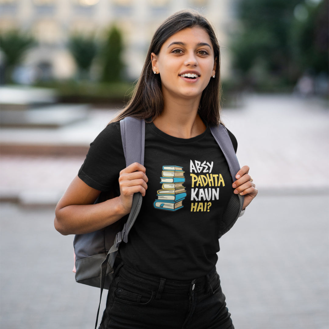 Abey Padhata kon hai Unisex Marathi Printed Quote Tshirt
