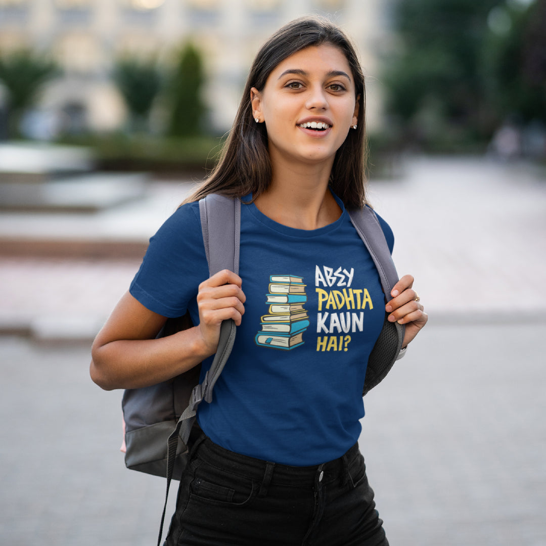 Abey Padhata kon hai Unisex Marathi Printed Quote Tshirt