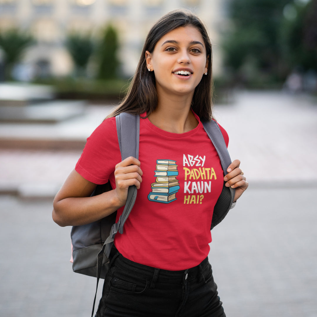 Abey Padhata kon hai Unisex Marathi Printed Quote Tshirt