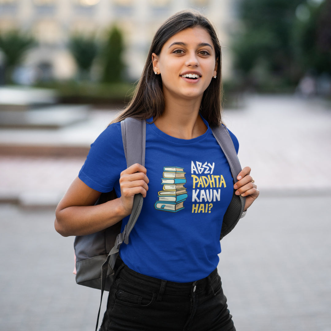 Abey Padhata kon hai Unisex Marathi Printed Quote Tshirt