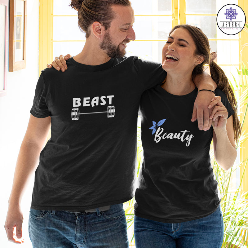 Beast and Beauty Couple Tshirt