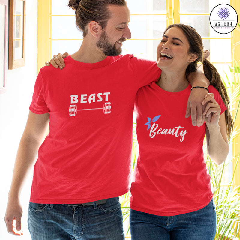 Beast and Beauty Couple Tshirt
