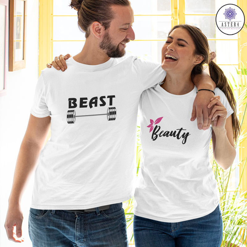 Beast and Beauty Couple Tshirt